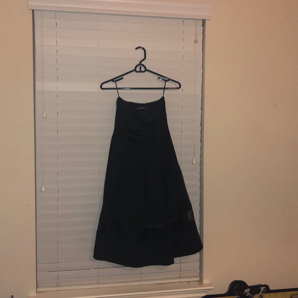 Women’s strapless tea length dress
